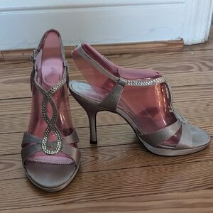 Elegant Silver Women's Heels